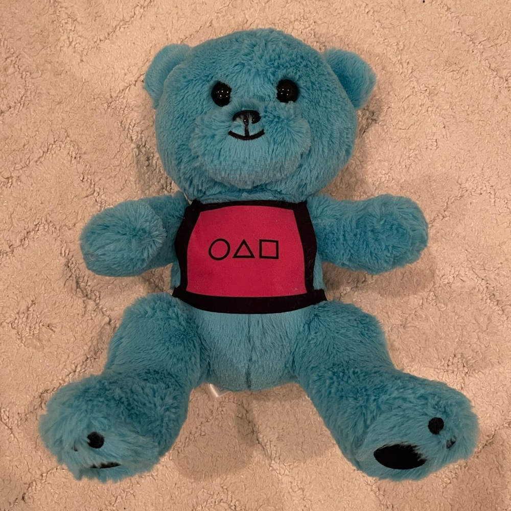 Squid Game blue teddy bear Netflix